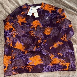 Adidas x Stella McCartney purple and neon Orange Tree Pattern Sweater medium M